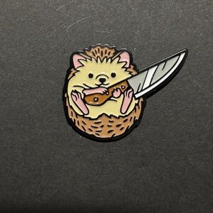 Hedgehog with knife Pin
